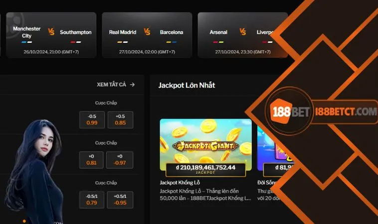 {9} Khi tham gia cược tại 188Bet, bạn có cơ hội nhận được Jackpot lớn nhất.
