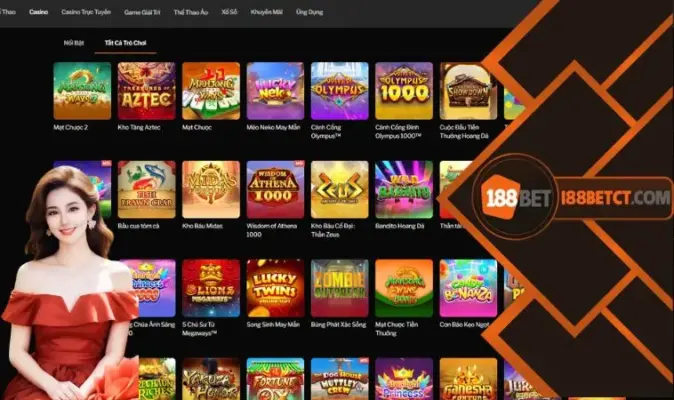 Sảnh Casino 188Bet mang đến rất nhiều trò chơi hấp dẫn cho người chơi thoải mái trải nghiệm.