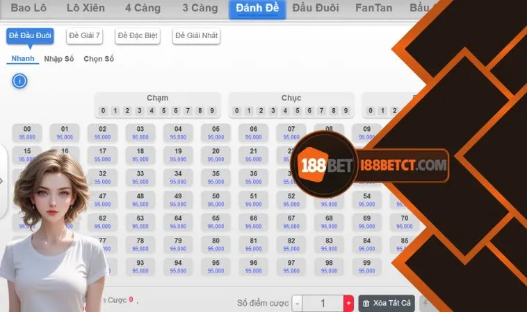 {11} Khi bạn tham gia chơi đề đầu đuôi tại 188Bet, có cơ hội chiến thắng lớn hơn.