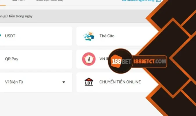 Hướng dẫn gửi tiền vào 188Bet qua VN ibanking có thể thực hiện tối đa 5 lần mỗi ngày.